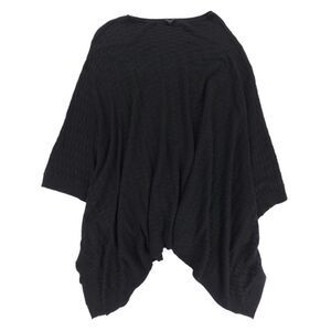 LULULEMON Cashmere Divinity Poncho Woven Black Wrap Athleisure Lounge Lagenlook
